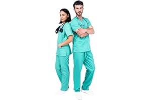 Unisex Medizinische Berufsbekleidung Set - Kasacks Damen Und Kasack Herren, Weiche Und Bequeme Passform, Berufsbekleidung Pflege Uniform, Kassak Set Pflege Modern, Atmungsaktives Gewebe