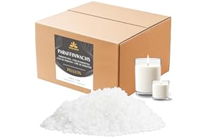 WAXCANPY Cera per Candele Fai da Te 5KG - Paraffina per Candele di Alta Qualità, Facile da Usare, Melting Point 56-58°C - Perfetta anche per Paraffina Mani e Piedi