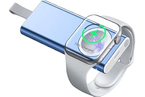 EOIWUY Compatible with Apple Watch Charger, Fast Wireless Magnetic Travel Charger Portable 1400mAh Power Bank with 4 LED Indicators & Lanyard Compatible with iWatch Series Ultra/9/8/7/6/SE/5/4/3/2