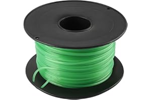 OMECO Mähfaden Trimmerfäden 3 mm Rasentrimmer Ersatzfaden Trimmer Freischneider Faden für Motorsense Park Garden Rasen Gras Hexagon Form Grün Nylonfaden 100m