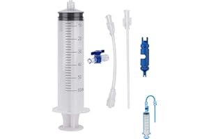 Lenxnmy Seringue de Mastic de vélo Tubeless et Outil de Retrait de Valve Presta - Compatible avec Le kit de Montage Tubeless de Stans Sealants （60 ML）