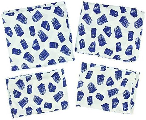 Doctor Who Tardis All Over Print King Size Sheet Set by Lady Sandra