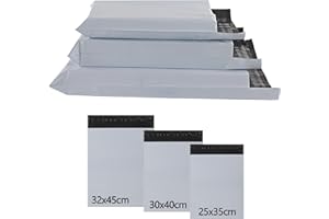 huruirui Enveloppe Plastique Expédition 25x35cm 30x40cm 32x45cm 30pcs Pochette Colis Vinted Opaque Autocollant Envoi de Enveloppe Plastique Expedition pour Vêtements Logistique Emballage Transport