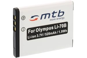 MTB MORE ENERGY Ersatz-Akku Li-70b für Olympus VG-110, 120, 130, 140, 150, 160... (Siehe Liste)