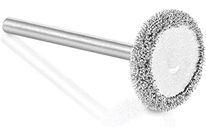 Kutzall Original Fresa a Ruota da Taglio, Albero da 1⁄8", Grana grossa - Accessorio Falegnameria per Attrezzi Dremel, Foredom, Milwaukee. Carburo di Tungsteno Abrasivo (19mm) X (3.1mm), RS-34-E