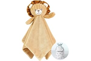 CREVENT Morbida coperta di peluche per bambini e bambine, compleanno (leone)