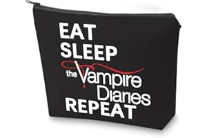 BAUNA TVD Merchandise Kosmetiktasche Vampir TV-Serie inspiriert mit Reißverschluss für Fans Fandom Vampir Mädchen, Bl the Vampire Repeat