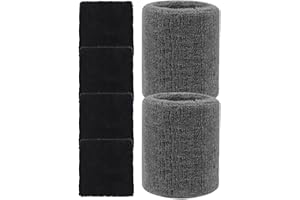 DIVONO 6 Pièces Bracelet Bande Sport Poignet,Serre Poignets Bracelets pour Sports,Bracelet Sport Bracelet Coton Élastique, pour Le Basket-Ball de Football de Gymnastique