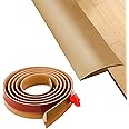 LLZHYA Floor Rubber Transition Strip Self Adhesive Carpet & Flooring Tansitions for Threshold Transitions with a Height Less Than 5 mm/0.2in,Carpet to Tile Transition Strip (Light Brown, 6.56FT)