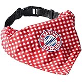 Hunde Halstuch Karo FC Bayern München FCB + gratis Aufkleber 