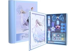 Markwins Frozen Snow-Magic Book, Libro di Bellezza con Prodotti Makeup di Frozen, Divertente Kit Makeup, Accessori Colorati, Giocattoli e Regali per Bambini