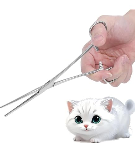 Set Di 8 Pinze Emostatiche E Pinze Di Bloccaggio In Acciaio Inox Per Veterinaria E Toelettatura - TK PLUS