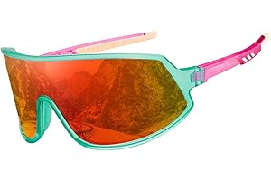 TIANYESY Polarised Sports Sunglasses for Men Womens Cycling Sunglasses UV400 Protection Superlight Frame Glasses for Skiing, Running