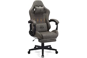 play haha. Sedia da gioco Sedia da ufficio Sedia girevole Sedia da computer Sedia da lavoro Sedia da ufficio Sedia ergonomica (Grigio, Con poggiapiedi)