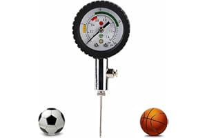 FYBIDA Misuratore di pressione per pallone, misuratore di pressione per barometro, tavolo di misurazione della pressione interna per pallacanestro da pallavolo