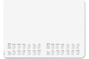 SIGEL H6501 Sous-main en papier, et coins arrondis, calendriers sur 2 ans et semainier, design dotted, A3 (42 x 29.7 cm), blanc et noir, 30 feuilles