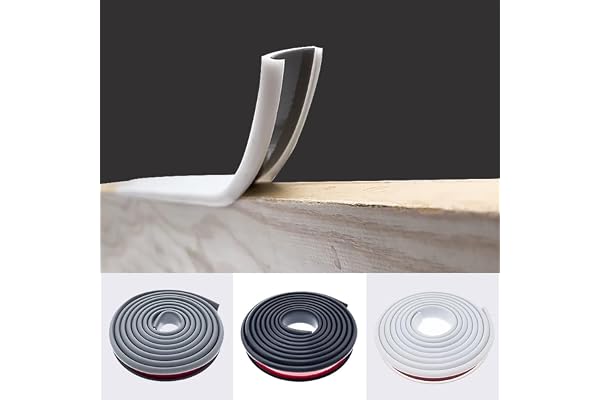 Bande de Protection autocollante en TPE Flexible en Forme de U pour Bords de Meubles - pour réparation d'armoires et Restauration de Meubles (Noir, 16 mm x 3 m)
