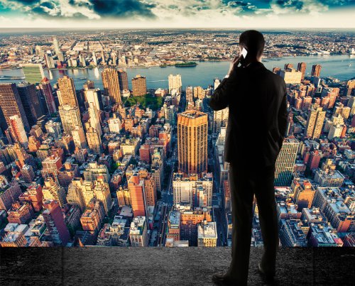 GREAT ART New York Skyline in der Dämmerung Wanddekoration – Wandbild Metropole Motiv XXL Poster (140 x 100 cm) - 5
