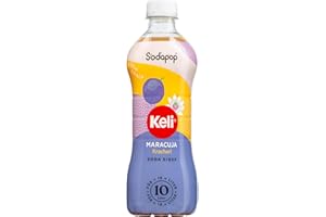 ‎SODAPOP Sodapop Keli Sirup Maracuja, fruchtiges Getränkekonzentrat, kalorienarm, 1 Flasche ergibt 10 L Fertiggetränk, 500 ml
