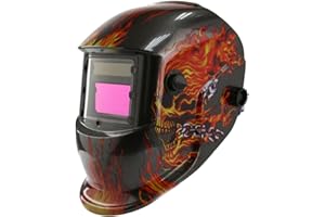 IMJ-GLOBAL Maschera Casco Autoscurante da Saldatura | per MIG TIG MAG MMA | Campo Visivo 93x43 mm | Tempo di reazione 5/30.000s | Regolabile