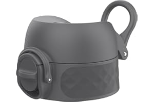 Ion8 Coperchio di ricambio per borraccia 350ml / 400ml / 500ml / 600ml, Prova di perdite, Senza BPA, Piccolo, GrigioGrigio
