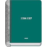 Dohe - School Diary 2026 2027 &ndash; September to June, Day Page, A6 (12 x 17 cm), Flexible Hard Plastic Cover, Spiral Closure, Sp