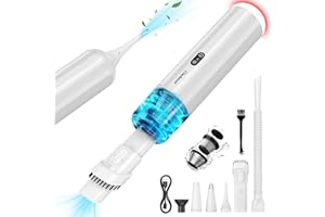 Chuboor Aspirateur Voiture, Aspirateur à Main 14000Pa Mini Aspirateur 6 en 1 Multifonction 25min avec Souffleur d'air/Gonfleur/Pompe/LED et Lumière SOS pour La Maison, La Voiture, L'extérieur - P16W