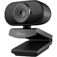 Trust Tolar Full HD 1080p Webcam PC Con Microfono, 2 Microfoni Integrati, Fuoco Fisso, 30 FPS, Riduzione Del Rumore, USB Plug