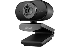 Trust Tolar Full HD 1080p Webcam PC Con Microfono, 2 Microfoni Integrati, Fuoco Fisso, 30 FPS, Riduzione Del Rumore, USB Plug & Play, Per PC/Laptop/Mac/Macbook, Hangouts, Meet, Skype, Teams - Nero