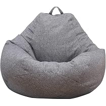 Housse De Pouf Sans Remplissage BAODBF 80x90cm Gris - Remplissage Par Vos Soins
