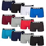 Vincenzo Bellini Hipster Boxer Shorts, Pack of 8/12, Comfortable and Breathable Men’s Underpants, Cotton Underwear, Basic Box