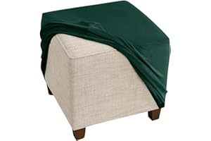 ZEaink Copri Pouf Elasticizzato Ottomano Poggiapiedi 40x40/80x80/60x60/50x50/45x45 Copertura Ottomana, Copri Pouf Quadrato in Velluto Lavabile,Copri Sgabello (Color : #12, Size : 45x45cm/18x18in)