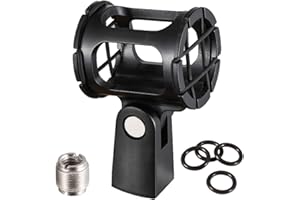 LYRCRO Soporte de micrófono antivibración para micrófono de escopeta condensador como Rode NTG-1 NTG-2 NTG-3 NTG-4 NTG-4+ NTG-5 Sennheiser MKE 600