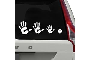 CrisPhy - Adesivo con mani per famiglia a bordo, adatto per porta, auto, libri, portatile, ecc.