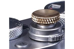 VKO Auslöseknopf Kamera-Taste geeignet für Fuji X-T30 X-T20 X-T4 X-T3 X-T2 X-PRO3 X-PRO2 X100S X100T X100F X30 X-E3 X-E2S RX1R RX10 II III IV M10 Konkaver Oberfläche Golden (2 Stück)