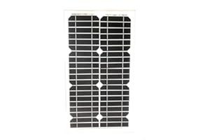 TEMPO DI SALDI Pannello Ad Energia Solare Fotovoltaico 30W 12V Con Celle In Silicio E Pinze