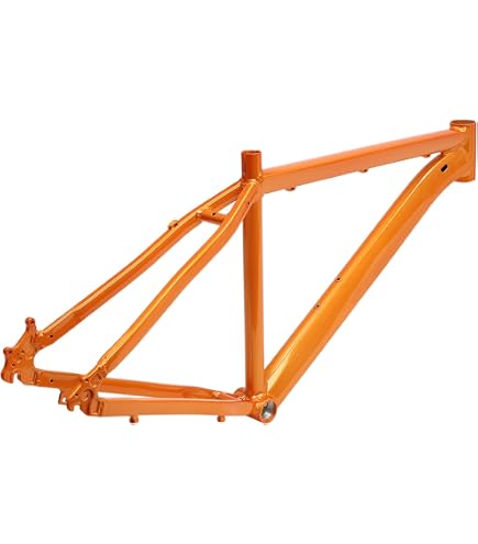SAUADY 26 Zoll Aluminium Fahrradrahmen MTB Hardtail Rahmen Leichtgewicht Robust Für Mountainbike Trekking Tour 26 Zoll Rahmengröße Orange Sport & Freizeit