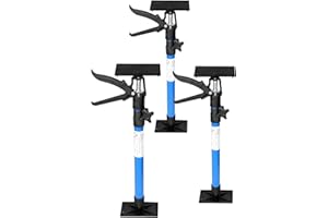 ‎WILTEC Wiltec Zargenspanner 3er Set, stufenlos 51-115 cm mit max. 30 kg Tragkraft, Türzargenspanner mit neigbaren Druckplatten, Montagestütze für Türrahmen, Türzargen