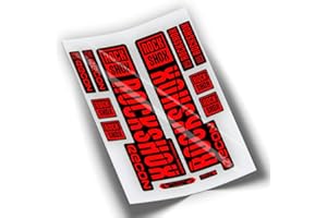 PEGATINEA Decals Autocollants DE Fourche ROCKSHOX Recon 2019 WP273 Rouge Fluor