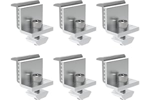 OUGPIU Support Panneau Solaire,Borne D'extrémité Solaire,30-45mm Pinces Crochet de Fixation pour Panneau Solaire Réglables En Aluminium,Support de Panneau Z,pour Camping-cars,Autres Installations De Toit Off