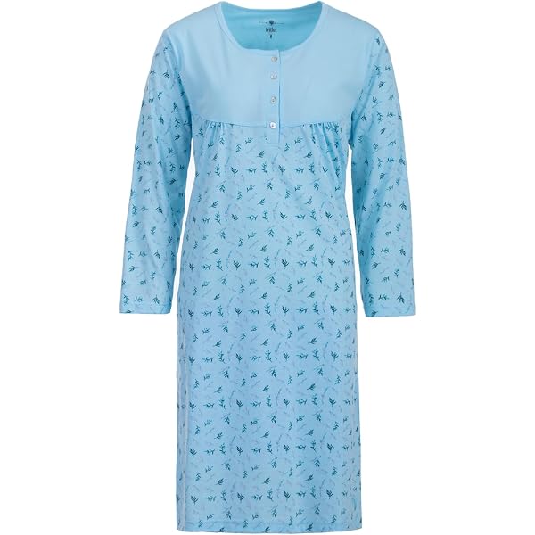 Damen Schlafshirt Kurzarm Mit Puffärmeln & Herzchen-Spitze – Größen M Bis 2XL, Bequemes Nachthemd