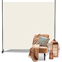 Paravento Divisorio Su Ruote - 187x181cm, Beige, Per Interni/Esterni, Uffici E Balconi - Foto 2