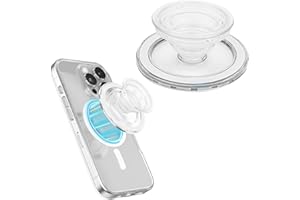 WQNNQW 1PCS Base Magnétique avec,Et Poignées De Téléphone,Pop Socket Magnetique,Ultra-Légère Et Durable,Support De Téléphone Mobile Ultra-Léger Et Fin,Accessoire Transparent Mat,Compatibilité étendue