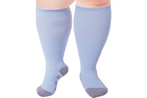 Ancrina Plus Size Compression Socks for Men & Women Compression Socks for Sports Running Air Travel Cycling