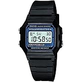 Casio F-105W-1ADF Wristwatch, Black, Standard
