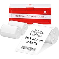 Étiquette thermique blanche 50 × 80 mm pour M110/M120/M150/M20