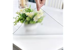 FLAVYO Película Protectora De Cubierta De Escritorio Transparente De PVC, Almohadilla Protectora De Escritorio Esmerilada Transparente 1,5, Adecuada Para Oficinas, Tocadores (60x120cm/24x47in)