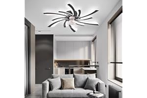 TATANE Ventilador De Techo De 78Cm Con Mando A Distancia Ventilador De Techo Reversible De Motor Dc Regulable Con Luz 6 Velocidades De Aire Para Salón Dormitorio Función Invierno Y Verano