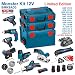 Produktbild BOSCH Kit 12V BMK9AD3 (GSR 12V-15 + GTB 12V-11 + GDR 12V-105 + GWS 12V-76 + GST 12V-70 + GKS 12V-26 + GOP 12V-LI + GSA 12V-14 + GLI 12V-80 + 3 x 2,0Ah)