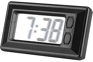PLPLAAOO Tableau de Horloge Numérique LCD de Voiture, Portable Horloge LCD Numérique, Tableau numérique LCD pour tableau de bord de voiture horloge électronique affichage de la Date